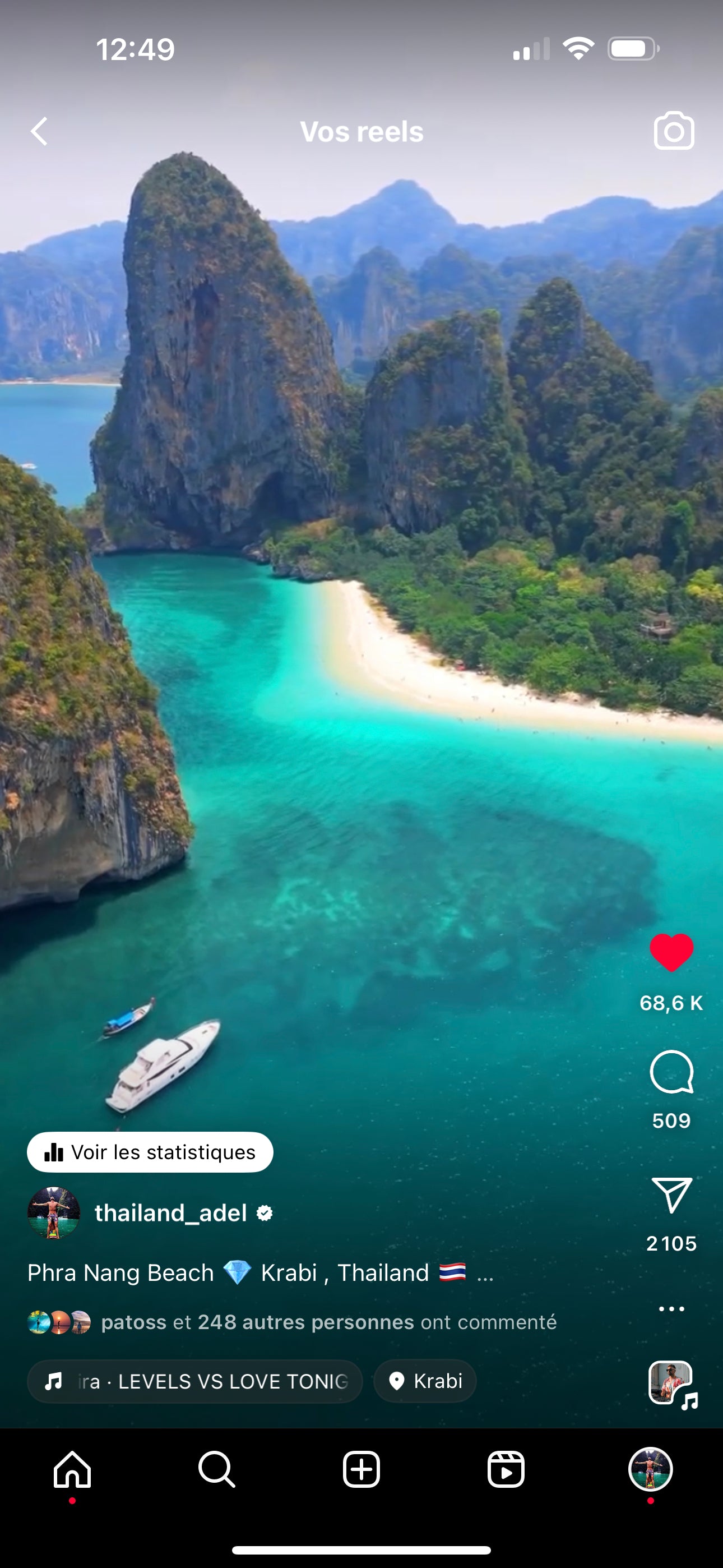 004 Phra Nang Beach Drone middle day